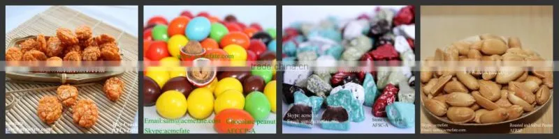 Snack food flavoured sweet coated peanuts