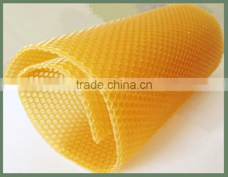 Top quality pure organic beeswax foundation sheet from China supplier