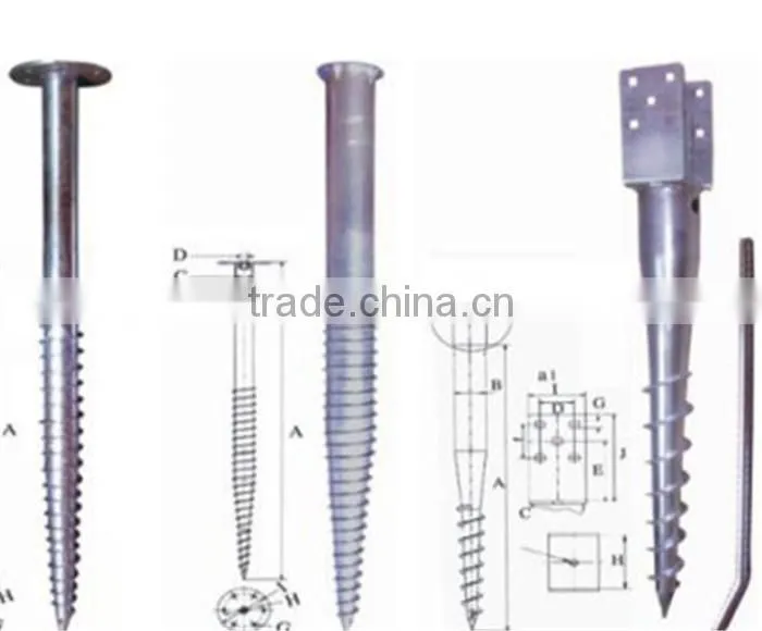 construction ground anchor screw anchor Pole Anchor