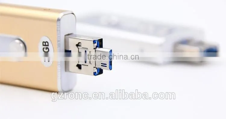 3 in 1 OTG Metal i-Flash Drive HD usb flash drive pendrives for Android/iphone/PC