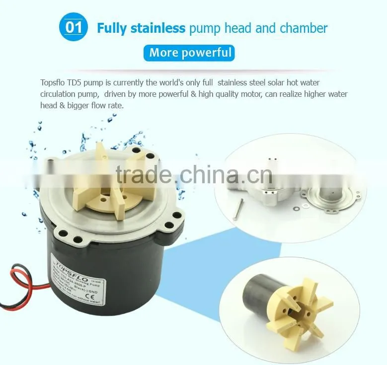 High efficient Full stainless steel SWH solar pump