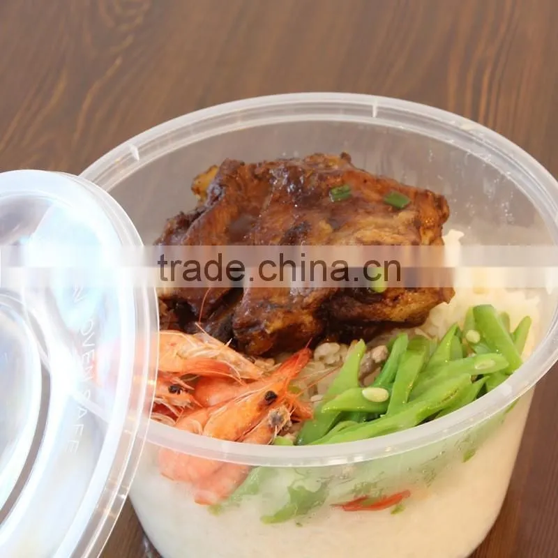 Disposable PP plastic salad bowl with lid