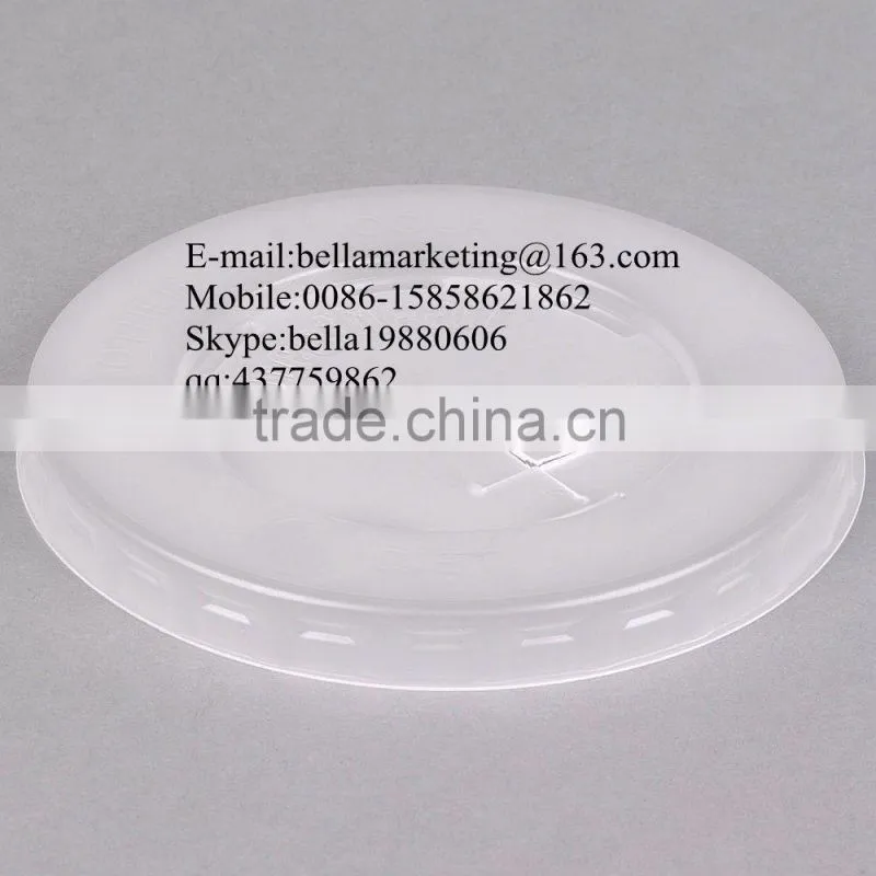 High Transparent Flat Plastic Lid with Straw Slot and Identification Buttons Wholesale Competitive Price