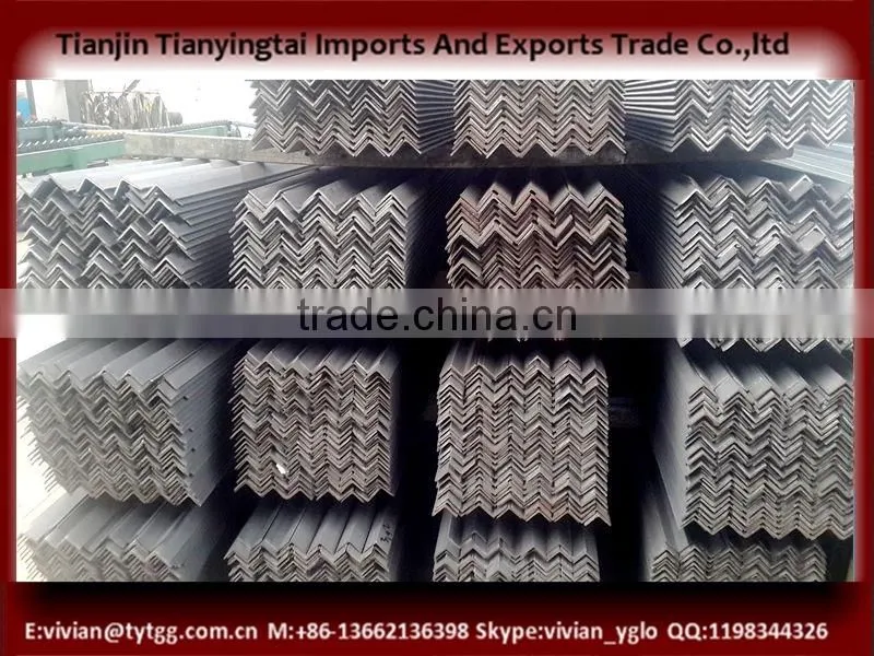 q235 unequal black steel angle with holes