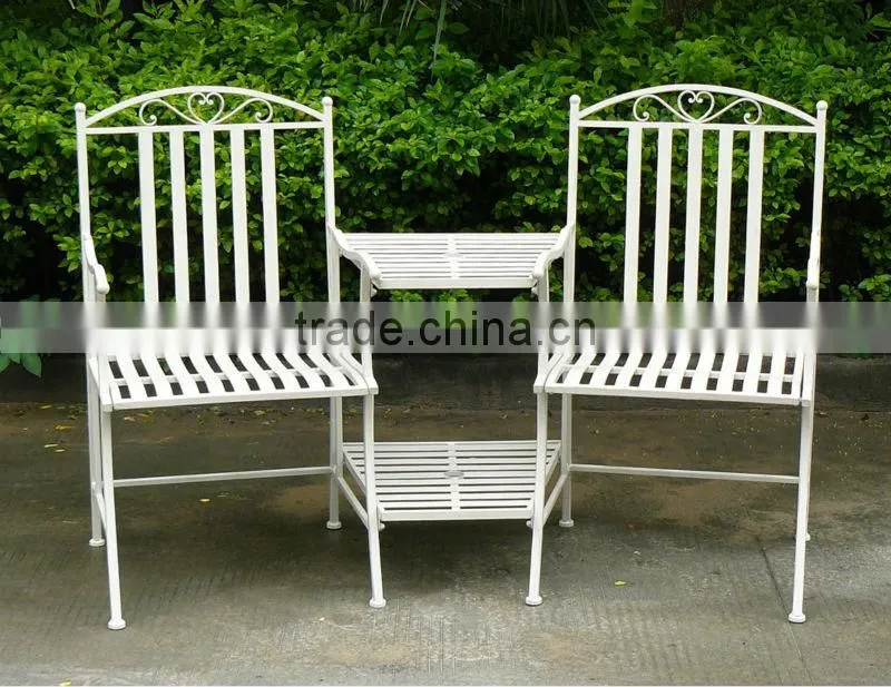 Powerlon metal garden love seat