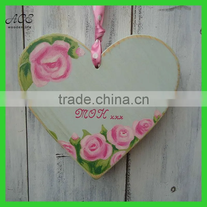 Antique heart shape wooden craft Vintage wooden craft Rustic wooden craft