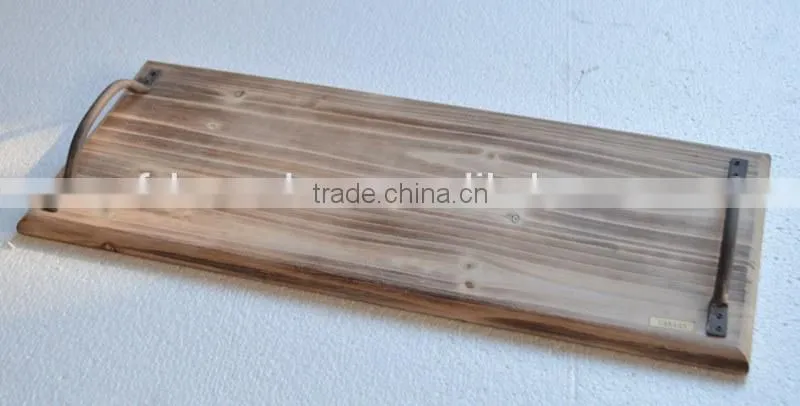 Unfinished wooden trays can under custom request