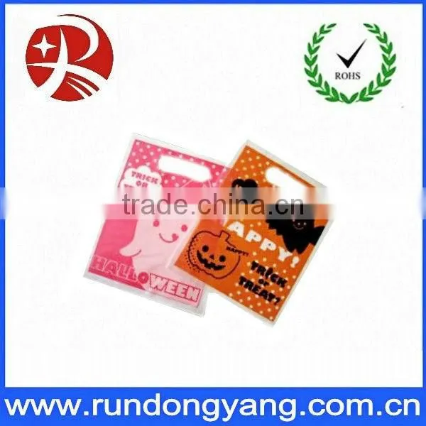 carton printing plastic halloween die cut shopping bag