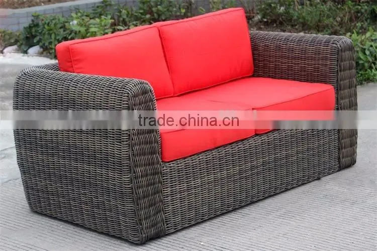 Outdoor furniture sofa set with 5.0mm round rattan