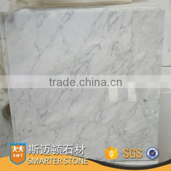 Carrara white tile 12x12 polished marble with natural look