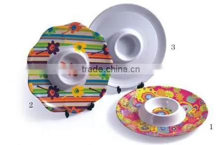 Red Leaf Shape Melamine Plates