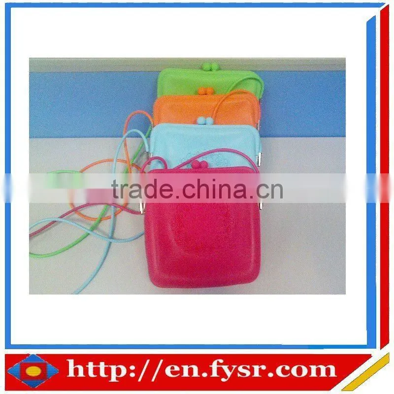 silicone change purse silicon women bag silicone bag with tail