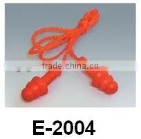 Earplug with cord red