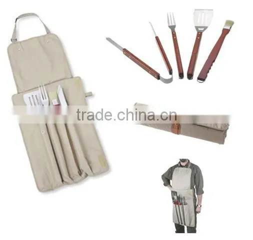 Professional BBQ Tools Set with Apron