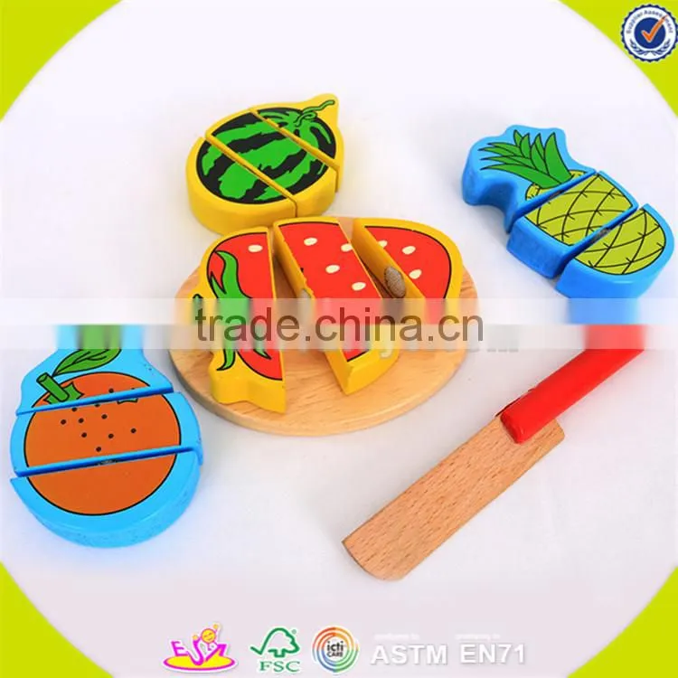 Wholesale high quality wooden pretend food toy popular kids pink wooden pretend food toy W10B049