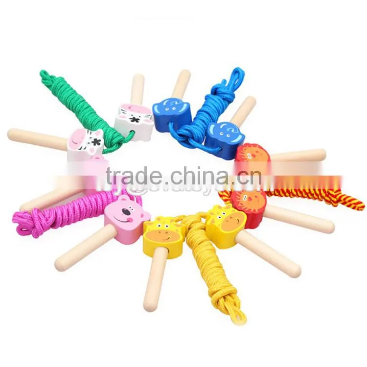 Wholesale multi-function children speed jump rope with wooden handle W01A120-S