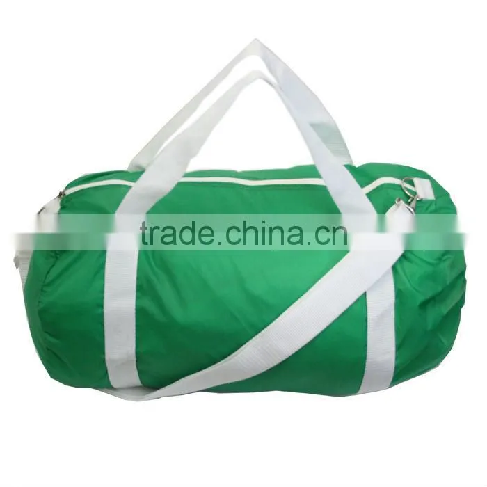 Nylon Duffle Bag NAVY with Colored Web Shoulder Strap