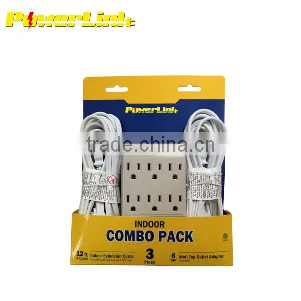 S20245 6 Outlet Tap 5-Pack Electric Combo Pack Power Strip Extension Cord Night Light