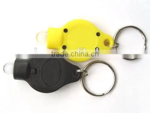 7 Color Plastic White Light Cheap Custom Fashion LED Keychain For Souvenirs And Gifts