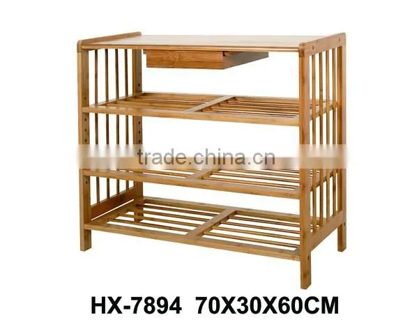 2015 cheap hot selling wooden bamboo shoe racks