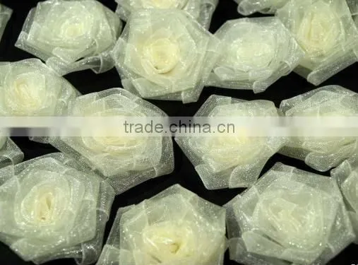 handmade ribbon flower brooches