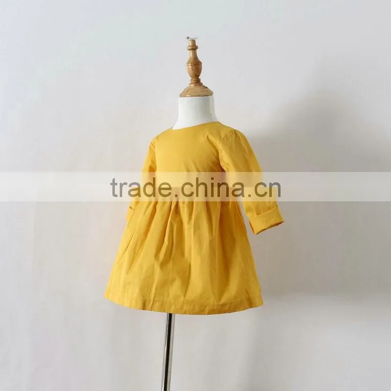 New design children clothing long sleeve 100% cotton fancy clothes wholesale new model girl dress