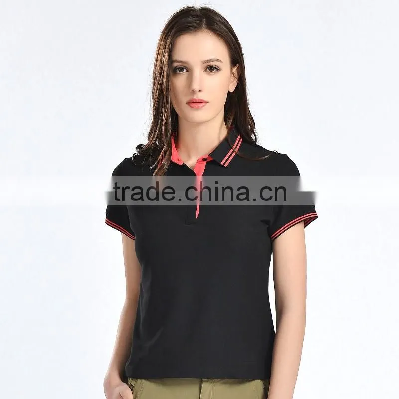 fancy design lapel short sleeve t-shirt for summer
