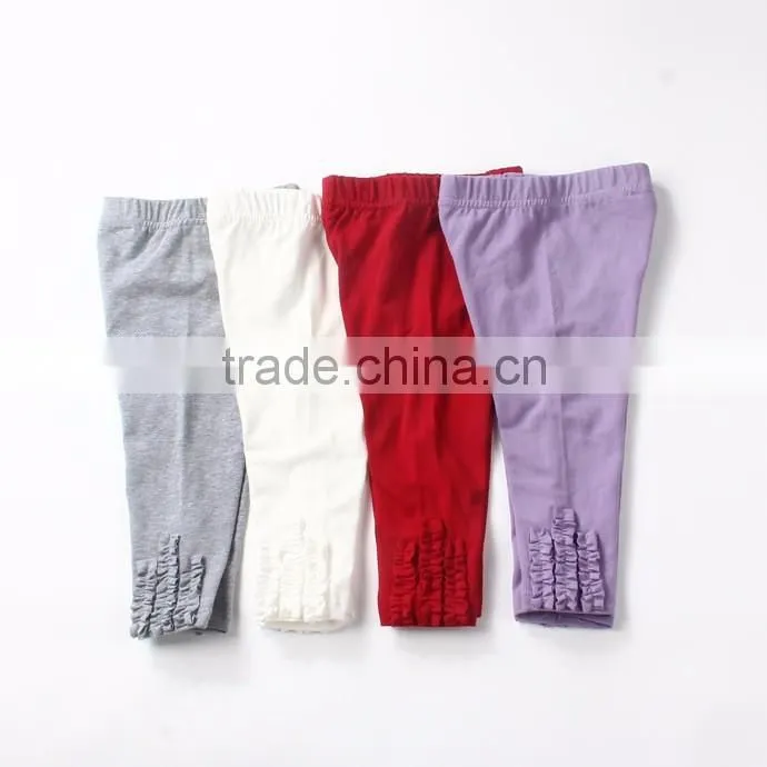Hot Fashion Baby Leggings Girls Ruffled Panties Wholesale Knit Baby Girl Pants