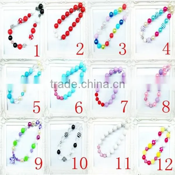 Boutique chunky bead kids necklace wholesale