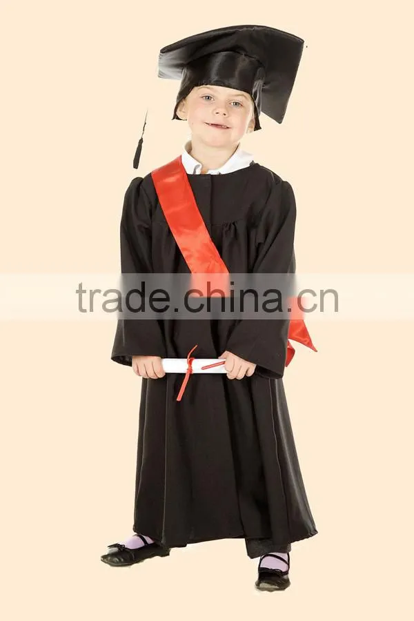 graduation gown child, children graduation gown, red kindergarten graduation gown