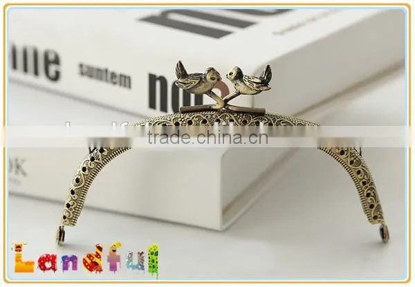Wholesale Bird Head Kiss Lock Handicraft Supplies Metal Purse Frames