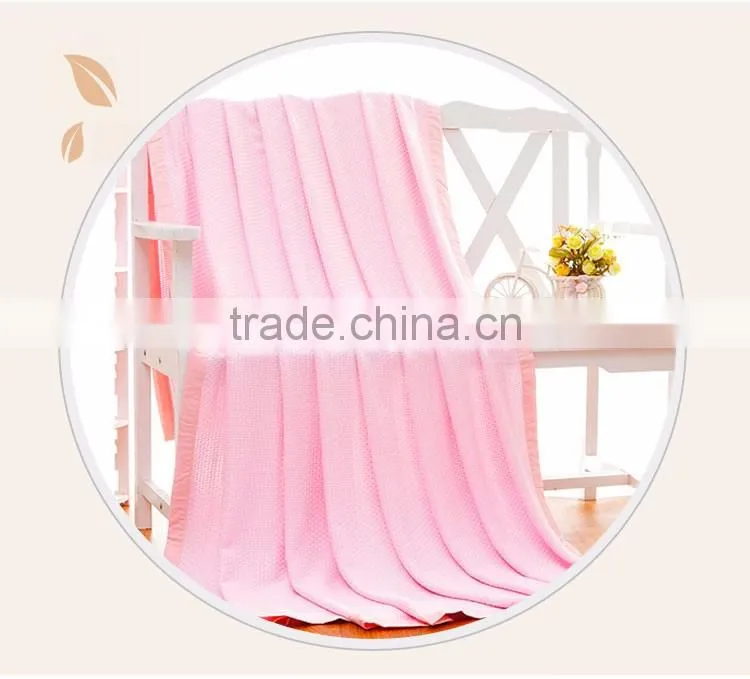 Custom Logo Design Bamboo Blanket For Baby Protective