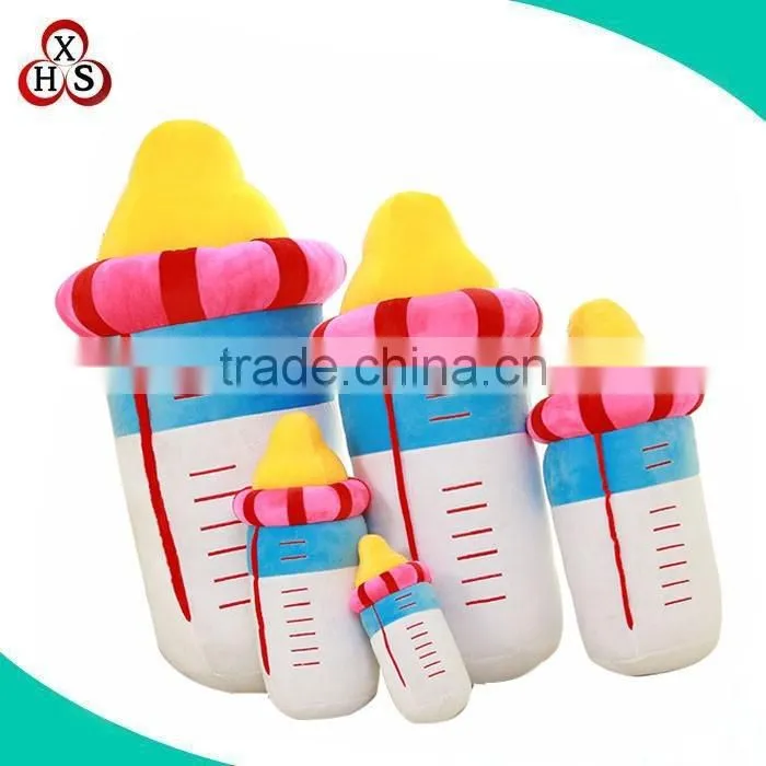 2016 custom baby plush toys plush stuffed baby milk bottle toys