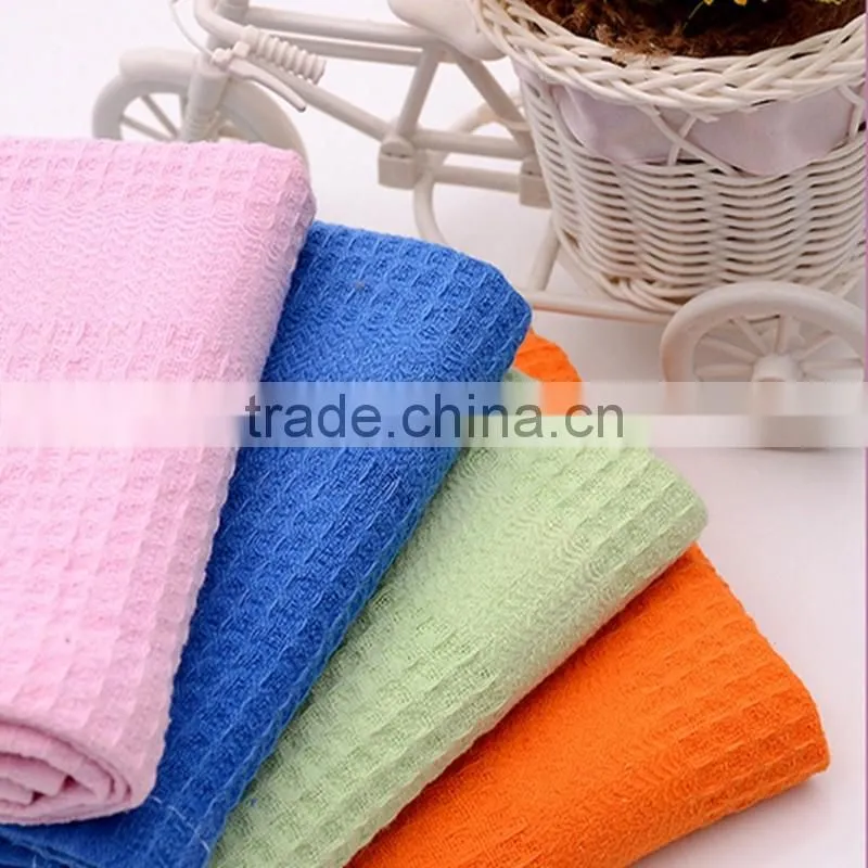 Wholesale tea towel waffle dish towels cotton waffle weave kitchen tea towel