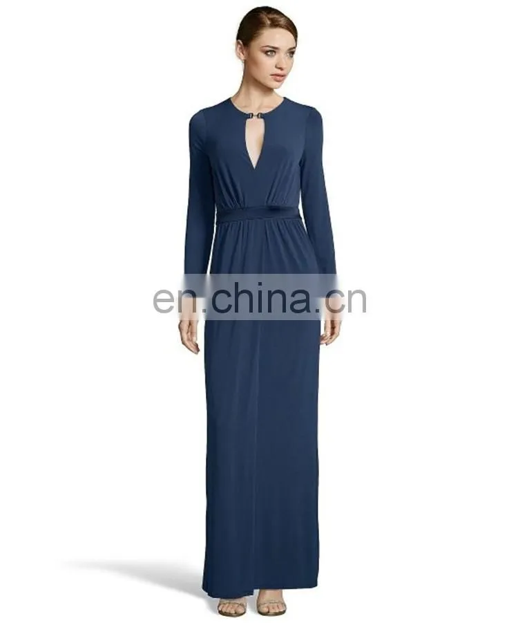 High quality elegant blue pictures of long ladies wedding gown