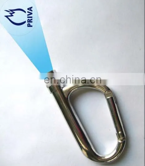 metal projector logo carabiner keychain