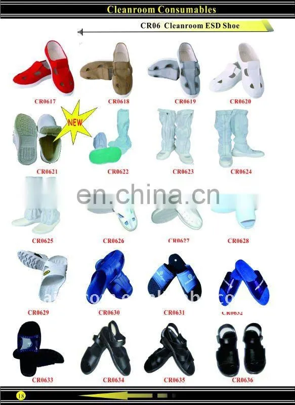 4 holes,PVC/pu sole,ESD leather shoes