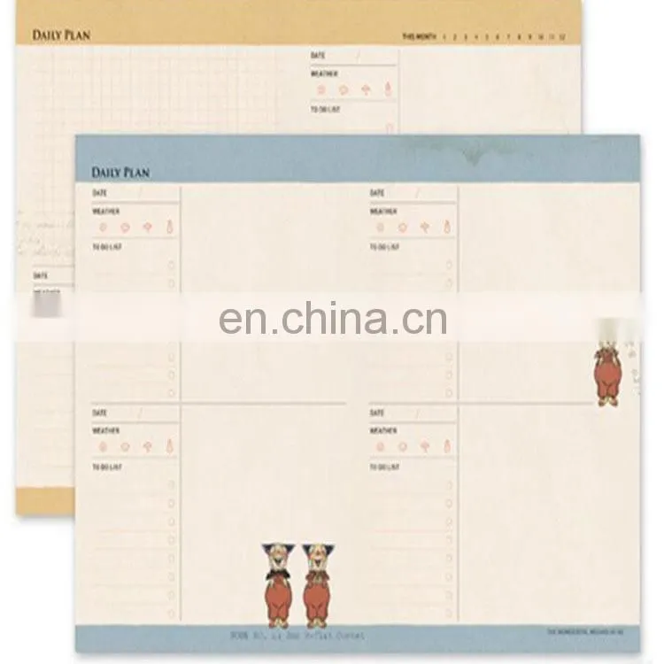 China manufacture book supplier hardcover notebooks/agenda with daily plan and ribbon
