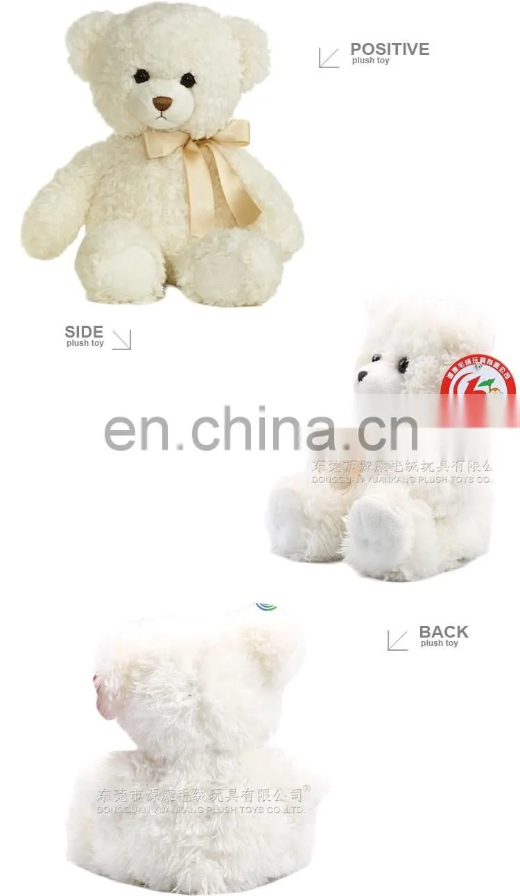 Direct Manufacturer with ICTI certificate plush white soft teddy bear toy