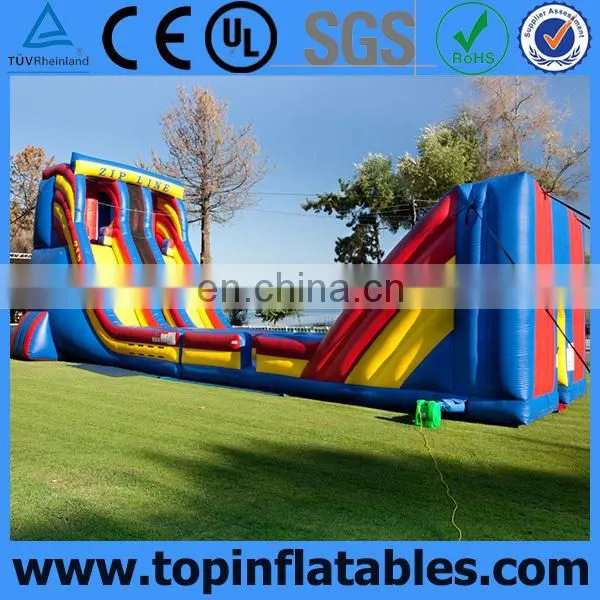 Adult and kids inflatable zip line obstacle course