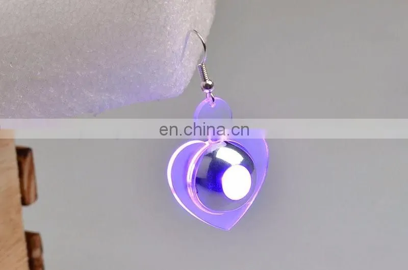 Korea led flashing ear-drop with colorful lighting