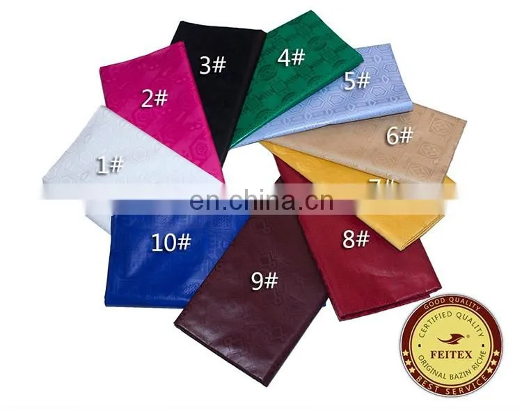 100% Organic Cotton Fabric For African Women Clothing Bazin Shadda Brocade Nigeria Style