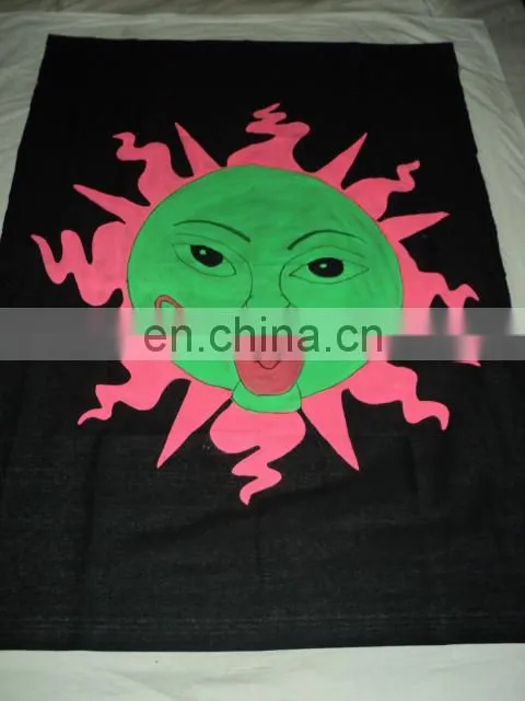 hand painted FLORECENT INDIAN GODS PRINTED WALL HANGINGS