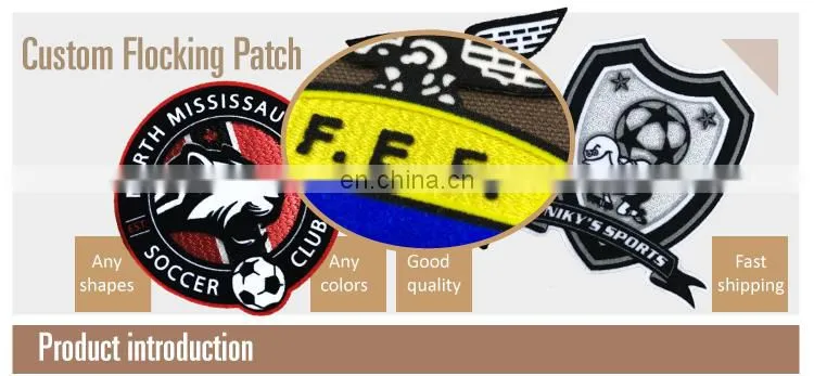 football shirt soccer patches printing sublimation flock patch