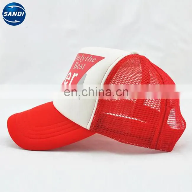 Promotional plain baseball sports mesh cap with LOGO