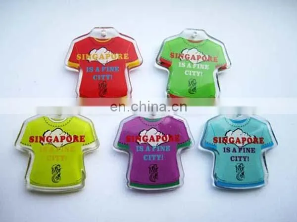 Clothing shape with custom design card inserted blank Acrylic keychain