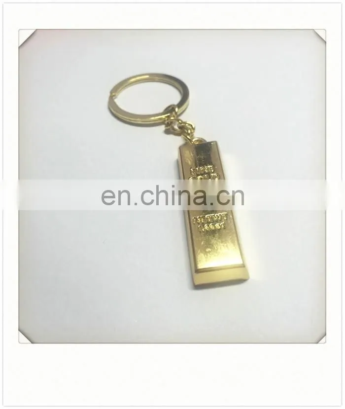 Gold plated promotional metal keychains