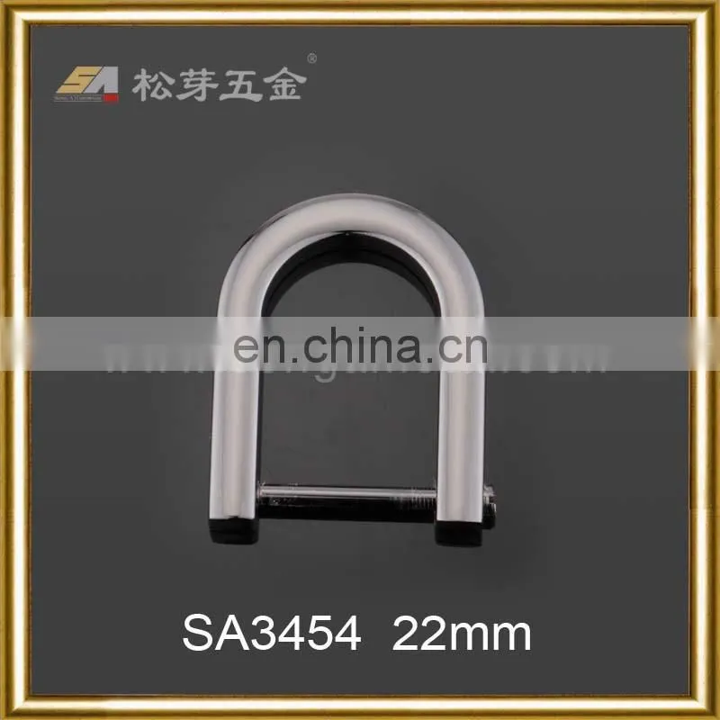 customized size zinc alloy screw d ring removable for bag strap