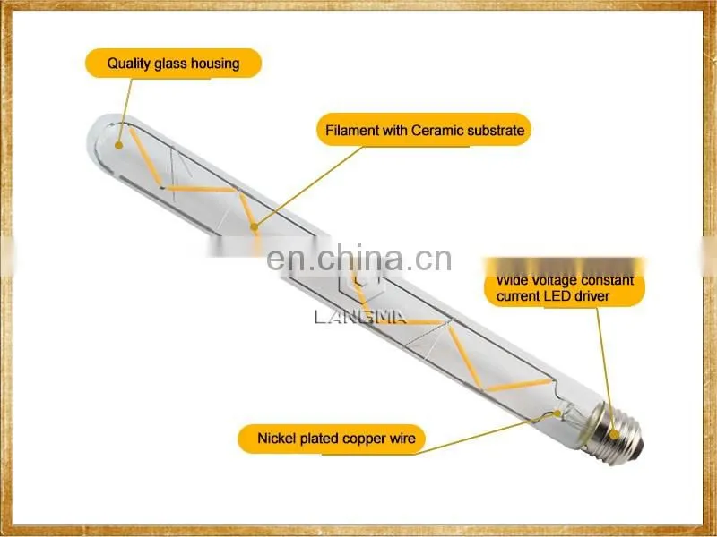 Langma 220-240V 2W/3W/4W/6W LED Edison Bulb E27 T30 vintage retro lada bulbs LED filament lamparas for decor lamps lights