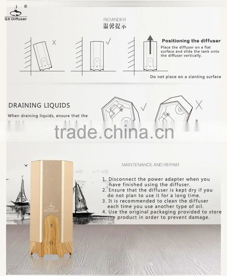 GX Diffuser led diffuser machine air essence aromatherapy essential oil diffuser